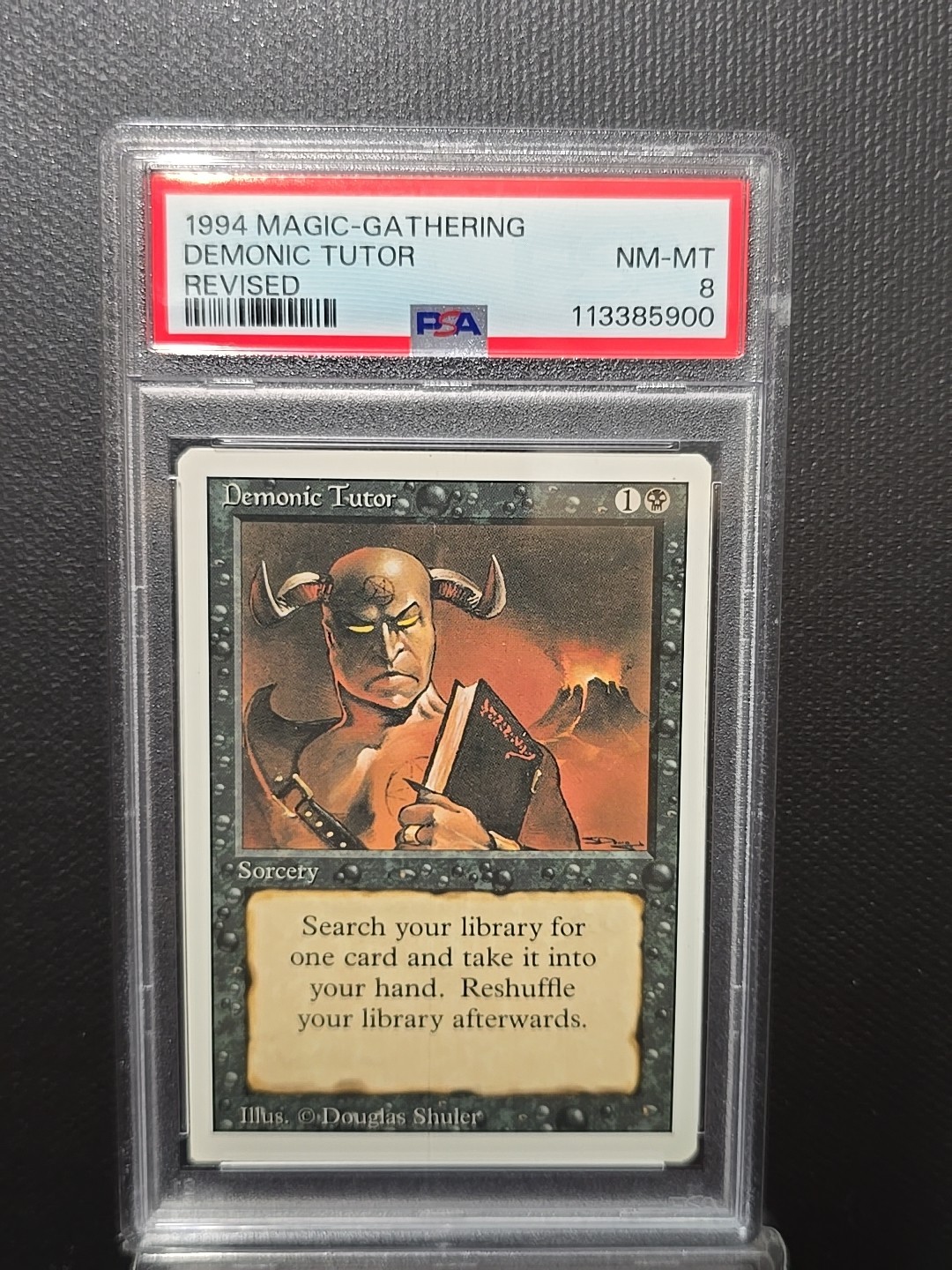 1994 Magic The Gathering Demonic Tutor Revised PSA 8 NM-MT Rare 🔥🔥