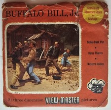 Buffalo Bill Jr 1955 View Master Packet 3 Reel Set S3 965-A 965-B 965-C