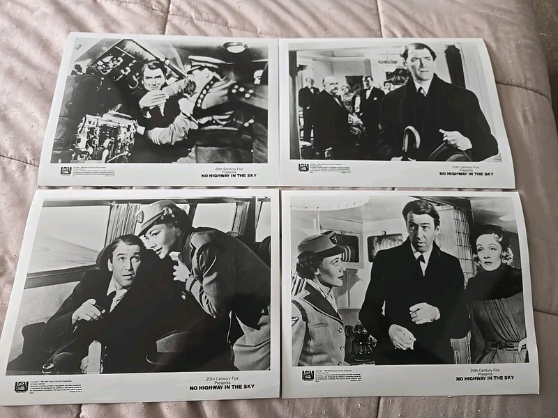 (4) James Stewart No Highway In The Sky Movie Still Press Photos 8 x 10 B&W