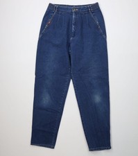 Vintage 80s 90s Lee Womens 12 Distressed Pleated Relaxed Fit Denim Jeans USA