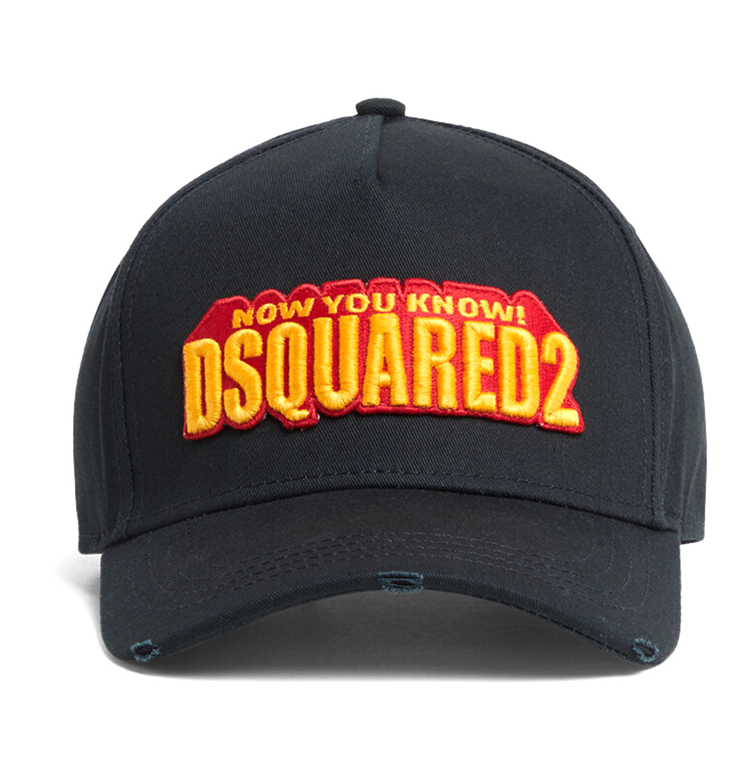 Dsquared2 Baseball Cap Now You Know Logo Embroidered Blue Canvas Unisex image 2