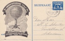 1944 NETHERLANDS, 3 Airmail Congress, March 5, 1944, Postcard