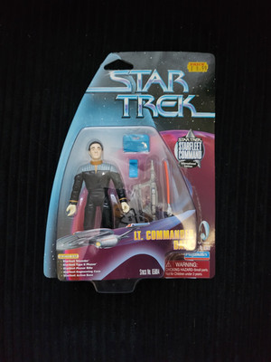 ''STAR TREK 5 INCH STARFLEET COMMAND MOVIE LT. COMMANDER DATA OVP''