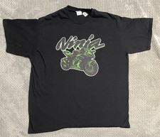 Port Company Kawasaki Ninja Super Bike Black Cotton Tshirt Size XXL