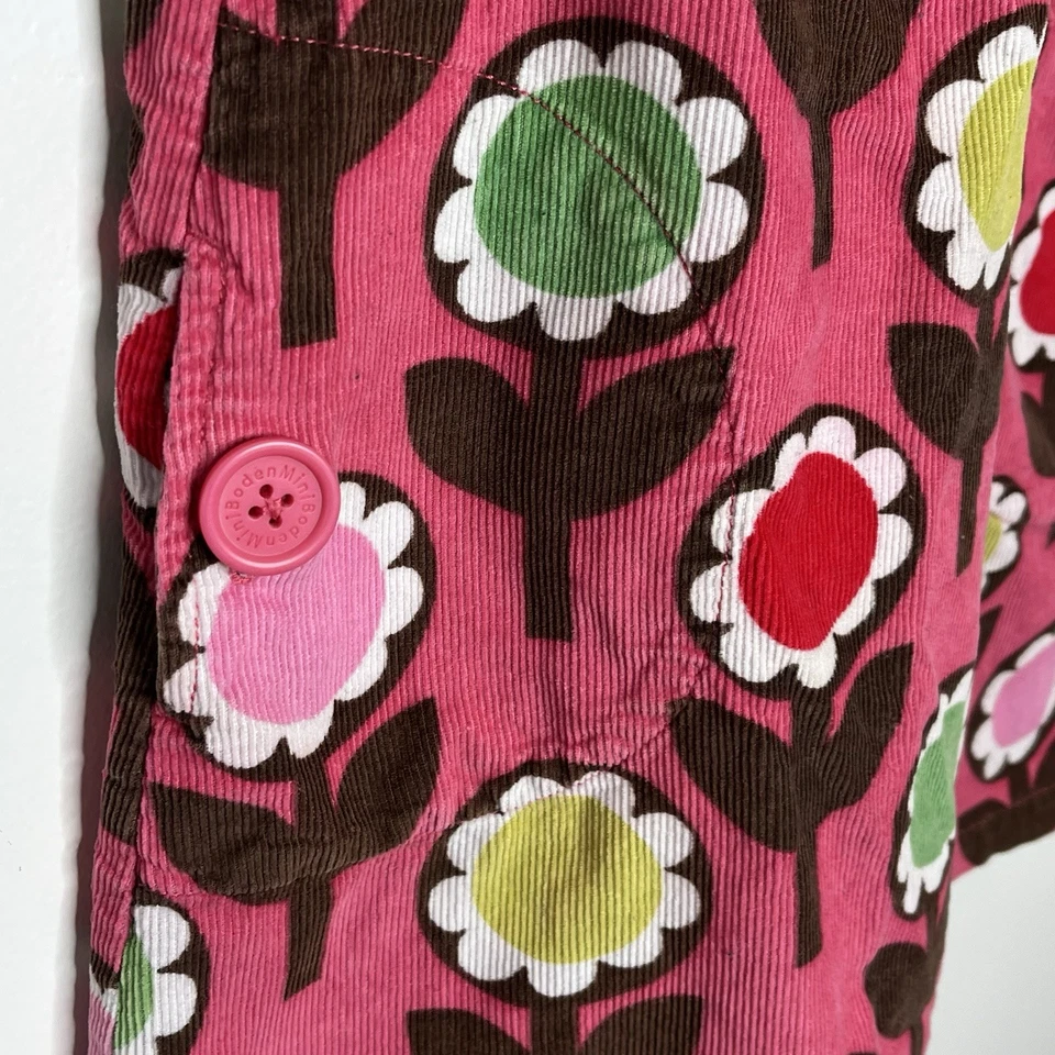 Vestido Jersey Mini Boden Floral Pana Rosa Niñas 5-6Y Retro Años 60 Y2K Flor Foto 3 de 4