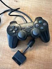 Sony PS2 BLACK Wired Controller OEM DualShock PlayStation 2 AUTHENTIC 