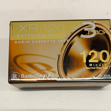 RadioShack XR-120 Extended Range Low Noise Audio Cassette Tapes 120min 3pk