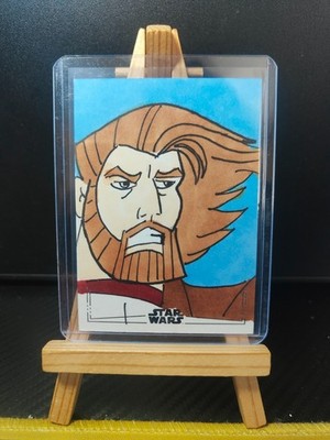 2025 Star Wars Galaxy Obi Wan Kenobi Silver Sketch Card by Sean Matthews 1/1