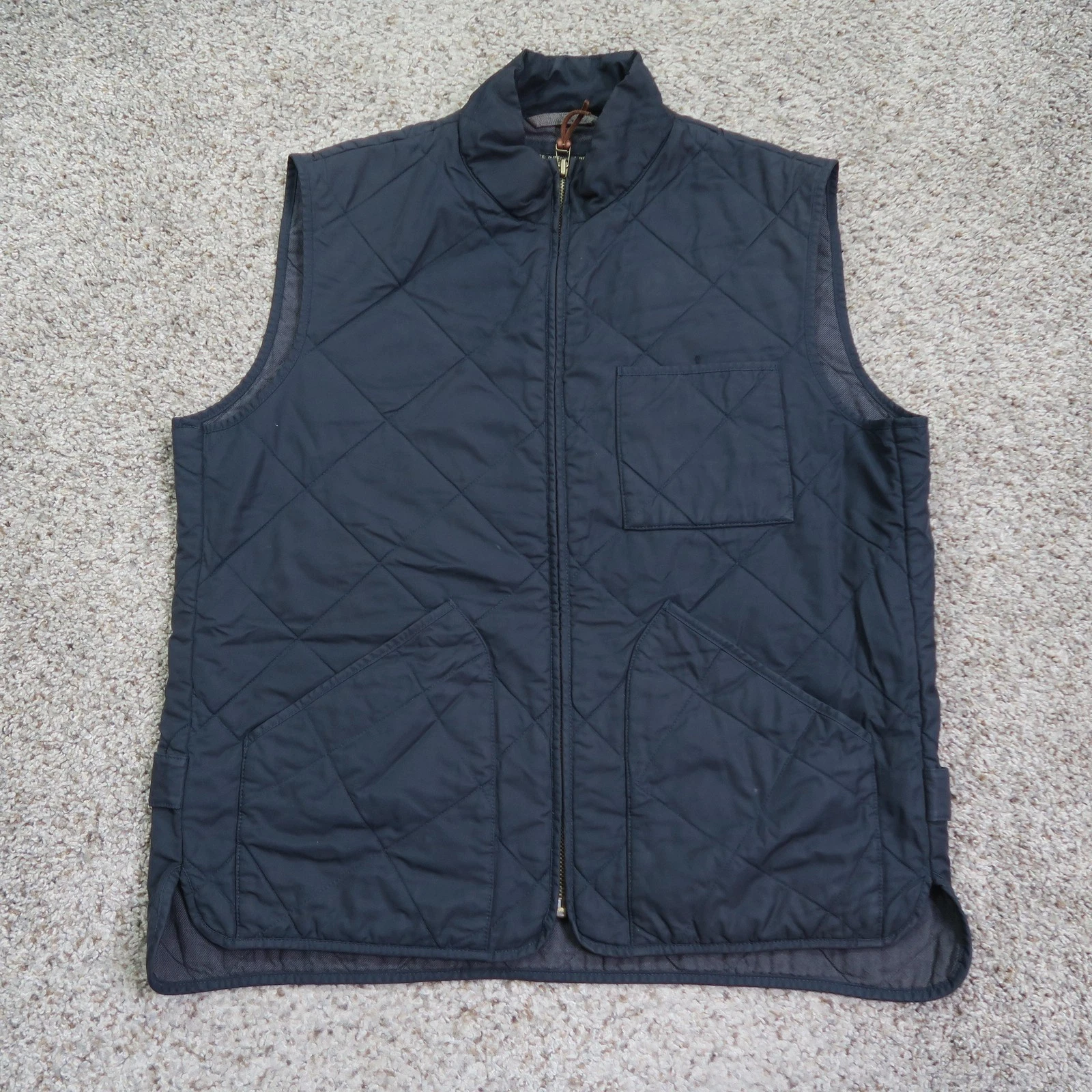 J Crew Vest Mens Large Black Sussex Quilted Outerwear Thermore Outdoor NX-631