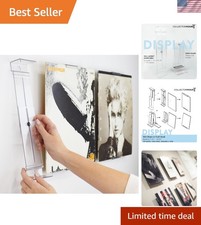 Floating Vinyl Record Stand with Adjustable Fit for 7.14'' to 14.25'' Albums