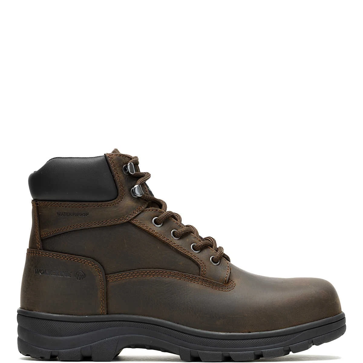 *WOLVERINE* Men's Carlsbad Waterproof 6" Steel-Toe Work Boot- W231123- BROWN