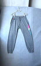 Aviator Nation Sweatpants Womens XS 26x28 Gray Lightning Bolt Joggers