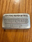 Engelhard 10 oz Vintage .999+ Silver Bar P Series - Free Shipping