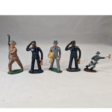 Vintage Barclay Manoil Lead Toy Figures Lot Pullman Porter WWI Soldier USA Made