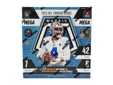 2025 Panini Mosaic Football Factory Sealed Unopened Blue MEGA Box -- (6 Packs)
