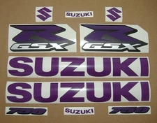 Stickers for Suzuki GSX-R 750 custom purple decals set graphics kit gixxer 2005