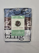 Laural Home Cabin Lake House Style Shower Curtain "Lake Rules" 72 Inch X 72 Inch