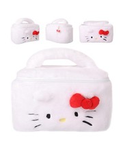 Hello Kitty Makeup Bag Official License, Plush Sanrio Cosmetic Bag with Zip a...