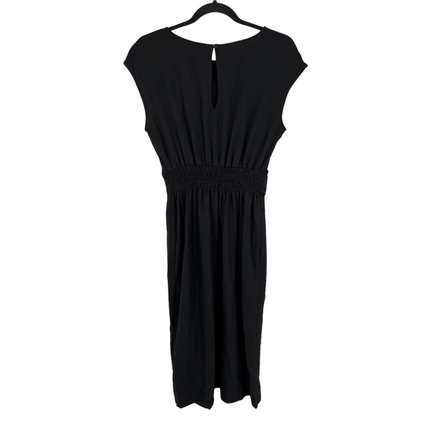 Max Studio dress cap sleeve front detailed black Small S 