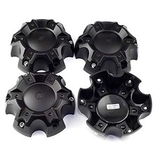 5.55in Wheel Center Caps for Ballistic Center Hubcaps, 4 Pack Center Black