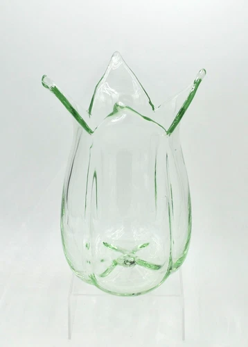 Vintage Blenko Glass "Tulip" Vase - #461 - Crystal Color