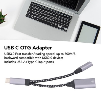 USB C To USB3.0 OTG Adapter Cable Fast Stable Transfer Fast Charging For Comp CB
