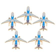 10 pcs Aircraft Brooch Pin: Metal Airplane Brooches - Flight Plane Lapel Pin