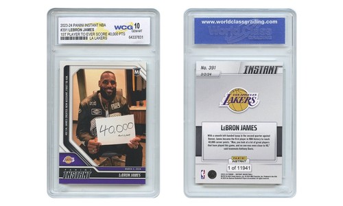 2023-24 Panini Instant NBA LeBRON JAMES #391 Historic 40,000 PTS - GEM-MINT 10 - 第 1/3 張圖片