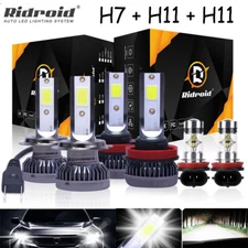 For Ford Fusion 2006-2016 White LED Headlights High&Low Beam Fog Light Bulbs Kit