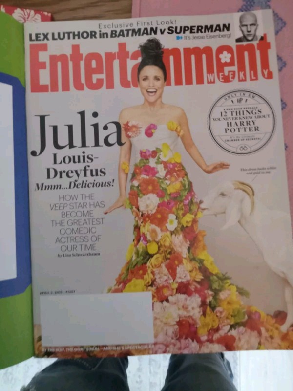 ENTERTAINMENT WEEKLY MAGAZINE JULIA LOUIS-DREYFUS VEEP APRIL 3, 2015 Blank Addre