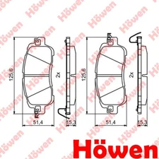 Fits Mazda 2 2010-2024 1.3 1.5 D + Other Models Brake Pads Set Front Rear Howen