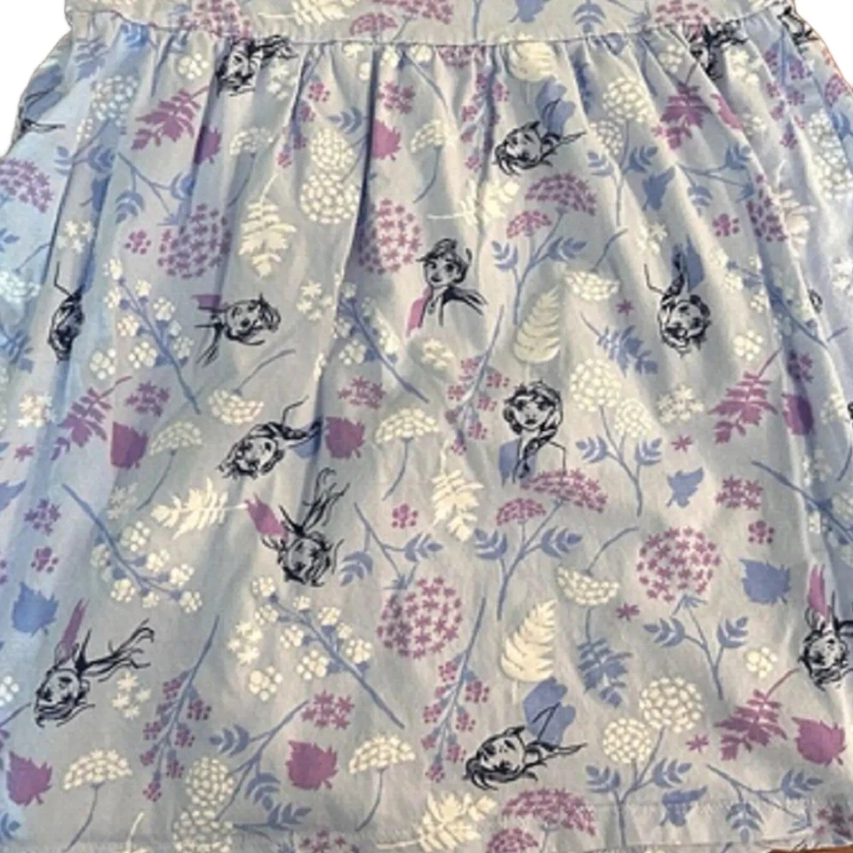 Vestido Disney Frozen II Elsa & Anna Sin Mangas Niña Estampado Completo - Nuevo con Etiquetas Foto 2 de 3