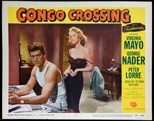 CONGO CROSSING Movie Lobby Card Poster Bad Girl Virginia Mayo Crime Adventure