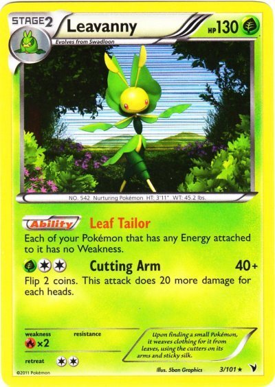 Pokemon - Leavanny - 3/101 - Holo Rare - BW - Noble Victories - NM