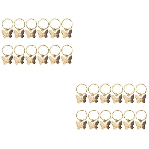 24 piezas anillos para el cabello joyas accesorios gemas para mujer para tejer - Imagen 1 de 12