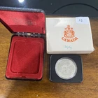1875 - 1975 UNC Calgary Canadian 1 dollar coin mint original case 50% SilveR