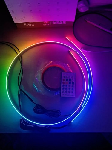 64 Colours LED Car Interior Strip Light Trim APP Ambient Control Music USB Set