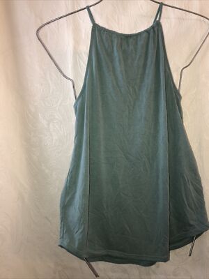 Green Envelope S NWT Women s Tank Top Gathered Neck Halter Top  79270