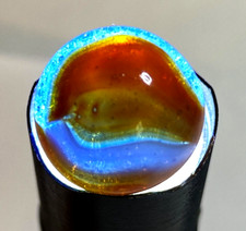 8 PELTIER MARBLE HYBRID RAINBO BLENDED SPIDERMAN BURNT COLORS .61" NM /- MX127