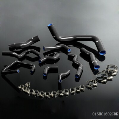 Black Silicone Coolant Hose Kit Fit For Nissan SILVIA 200SX S13/S14/S15 SR20DET