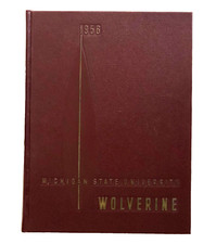 1956 Michigan State University Wolverine Yearbook Spartan Earl Morrall Rose Bowl