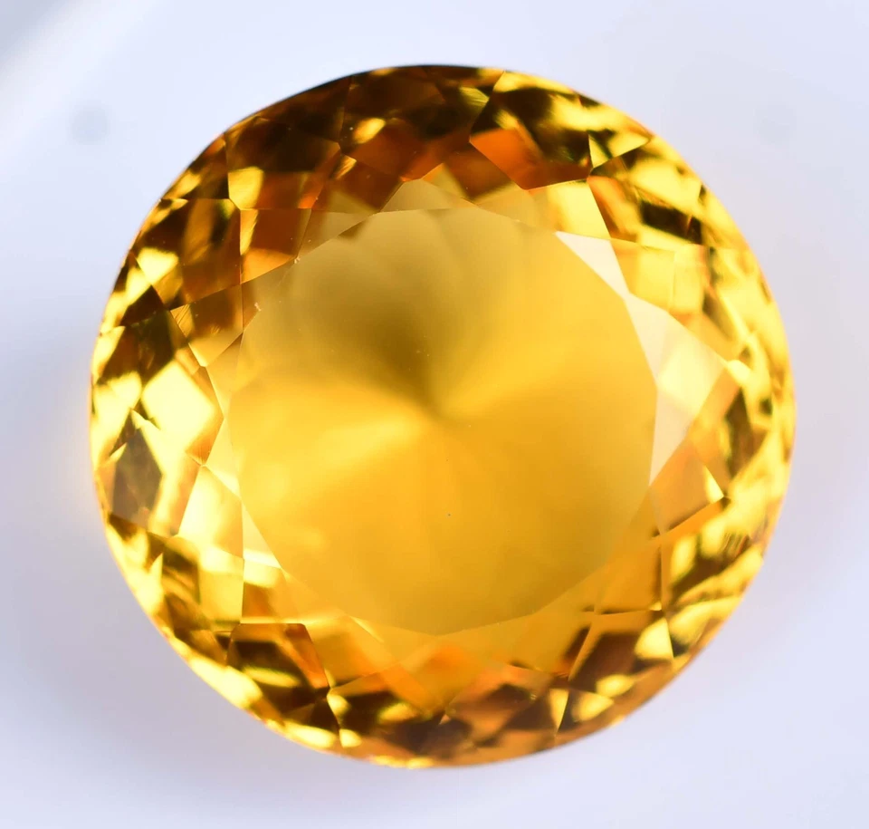 46.00 Ct Flawless Natural Mexico Yellow Opal Certified Round Cut Loose Gemstone - Image 2 of 4