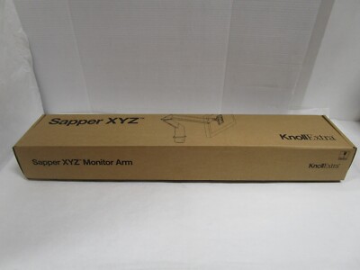 KNOLL SAPPER XYZ MONITOR SINGLE ARM BLACK  XYZMAS CLMPK WITHOUT CLAMP NEW