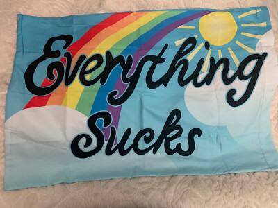 Novelty Funny Dark Humor everything sucks pillow cover sham New 1pc