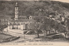 CPA Levie (CORSE) - Eglise et quartier de Sorba