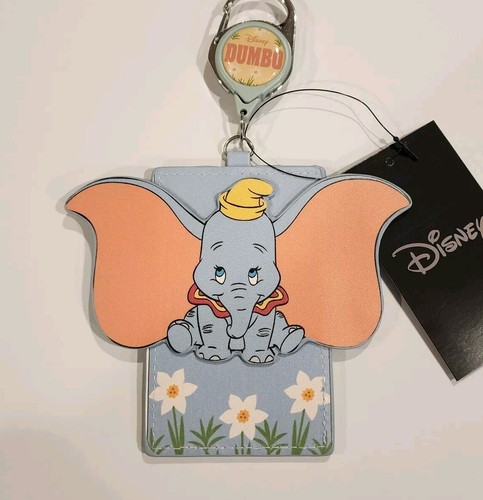 Disney Dumbo Elephant Ears Floral Retractable Lanyard ID Holder NEW - Picture 10 of 10