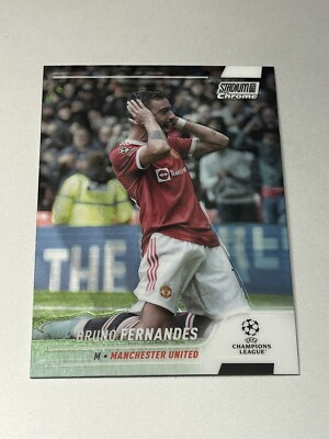 2021-22 Stadium Club Chrome UEFA Base #18 BRUNO FERNANDES