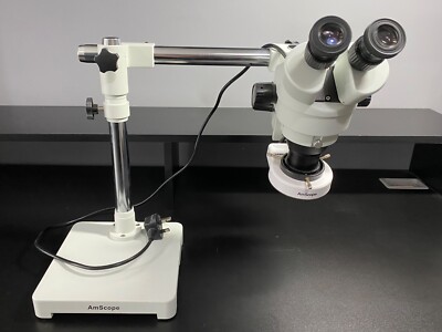 AmScope SM-3B Mikroskop 3,5X-90X Vergrößerung 0,5X Barlowlinse 80 LED Dimmer
