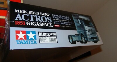 TAMIYA 1/14 MERCEDES BENZ ACTROS 1851 BLACK SEMI TRACTOR TRUCK KIT