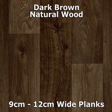 NEW Wood Plank Vinyl Flooring Roll Quality Lino Anti-Slip Kitchen Bathroom Cheap